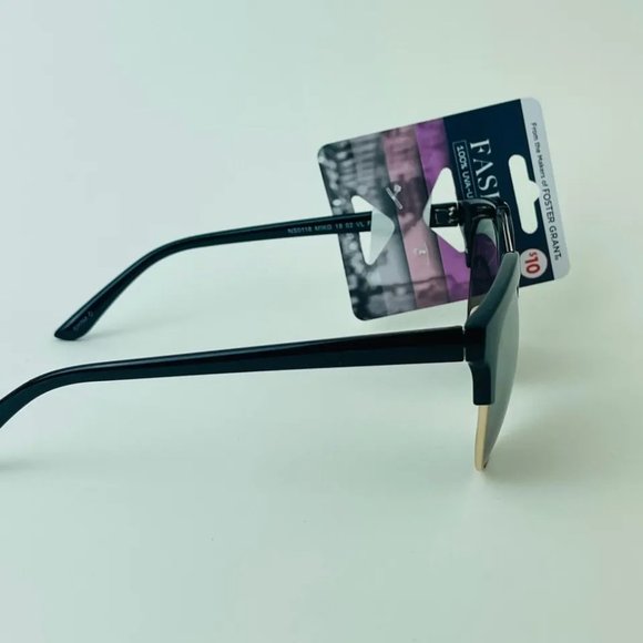 SG00724 Fashion Sunglasses For Women's Round 100% UVA/UVB Protection, Black - Picture 3 of 6